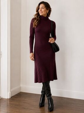 2/$35 Gap Fitted Turtleneck Midi Dress – Size Small
